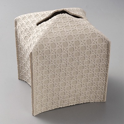 Crossed Textured Imitation Leather Tissue Boxes CON-WH20005-15A-1