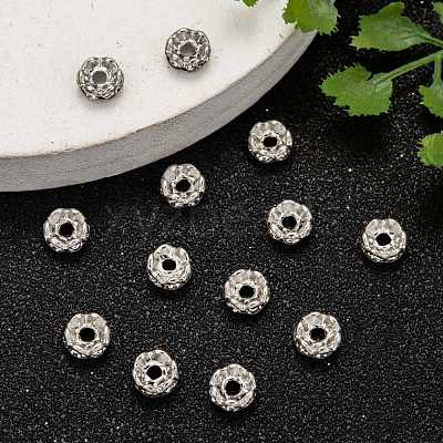 Brass Grade A Crystal Rhinestone Spacer Beads RB-A006-6MM-N-1