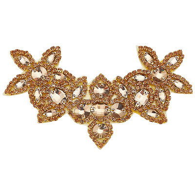 Rhinestone Thread Iron on/Sew On Patches DIY-WH0899-132-1