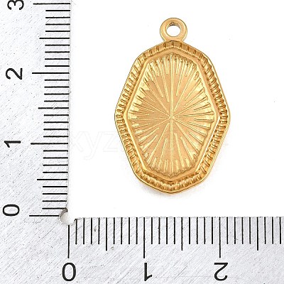Printed 304 Stainless Steel Pendants SA-CBA7467-01C-G-1