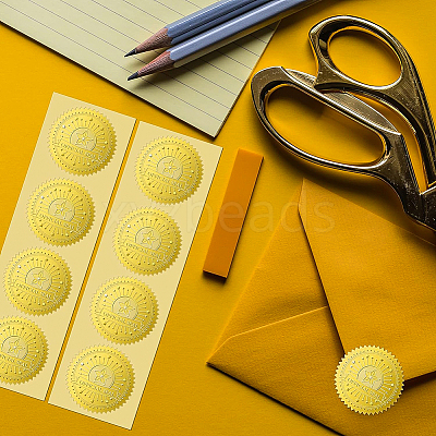 Self Adhesive Gold Foil Embossed Stickers DIY-WH0211-177-1