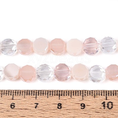 Electroplate Glass Beads Strands X-EGLA-N022-03A-A08-1