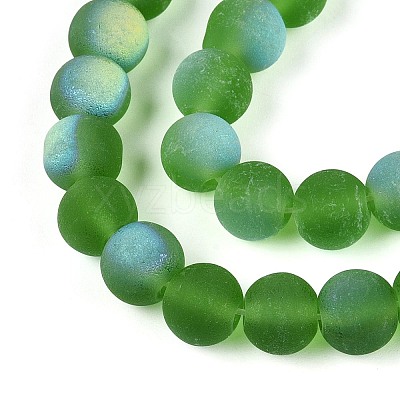 Frosted Transparent Glass Beads Strands LS-GLAA-T032-T8mm-MBB07-1