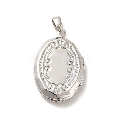 Rack Plating Brass Locket Pendants KK-I688-06P-1