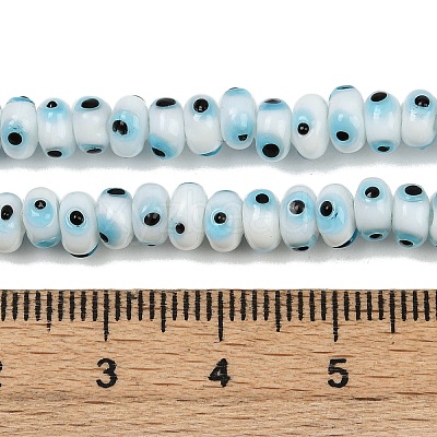Handmade Evil Eye Lampwork Beads Strands LAMP-A007-02A-02-1