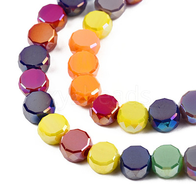 Electroplate Glass Beads Strands EGLA-N002-40B-04-1