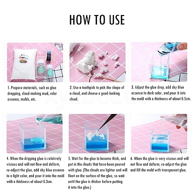 Cloud Paper Crane Ocean Fill Mud DIY-E032-04-1