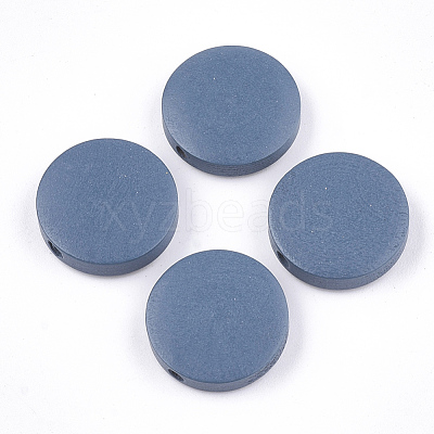 Painted Natural Wood Beads WOOD-S049-02B-03-1