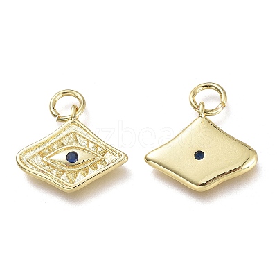 Brass Micro Pave Cubic Zirconia Pendants LS-KK-P188-C05-G-1