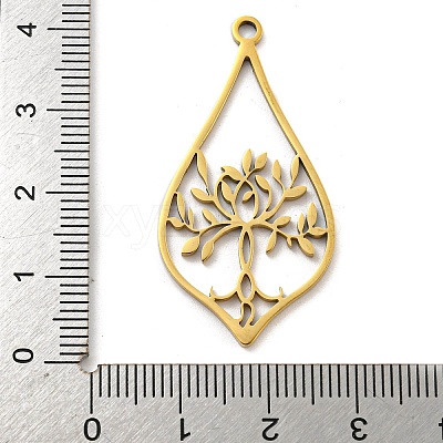 Ion Plating(IP) 304 Stainless Steel Pendants STAS-K253-07G-1