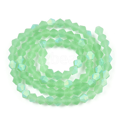 Imitate Austrian Crystal Bicone Frosted Glass Beads Strands EGLA-A039-T3mm-MB24-1