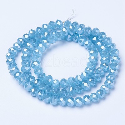 Electroplate Glass Beads Strands EGLA-A034-J6mm-A06-1