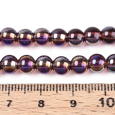 Electroplate Transparent Glass Beads Strands LS-GLAA-T032-T6mm-AB19-1