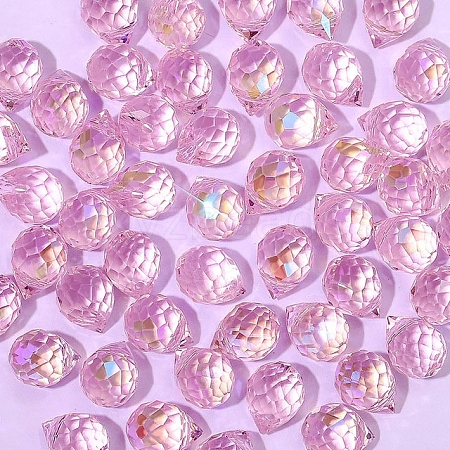 50Pcs Strawberry Transparent Glass Charms PW-WGCC72C-01-1