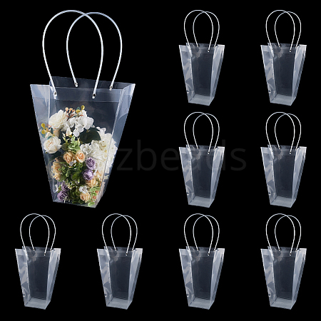 Valentine's Day SUPERFINDINGS 6Pcs Trapezoid PP Plastic Gift Bags ABAG-FH0001-06-1