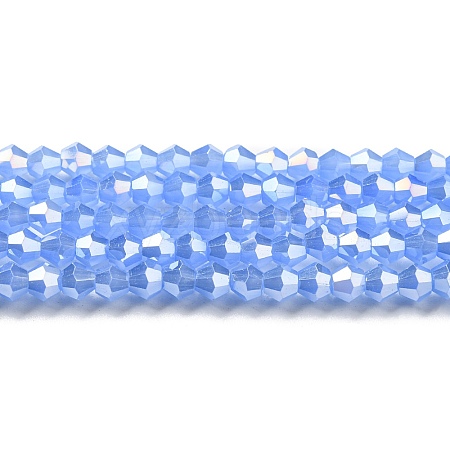 Imitation Jade Electroplate Glass Beads Strands EGLA-A039-J4mm-B04-1
