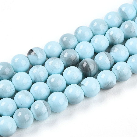 Baking Paint Glass Beads X1-DGLA-N013-10mm-03-1
