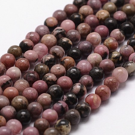Natural Rhodonite Beads Strands G-D840-59-4mm-1