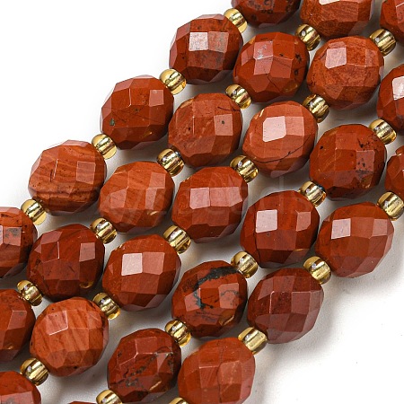 Natural Red Jasper Beads Strands G-N342-39-1