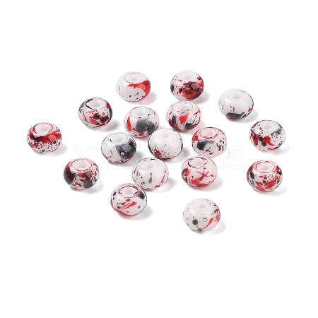 Opaque Spray Painted Glass Beads X1-GLAA-G118-01R-1