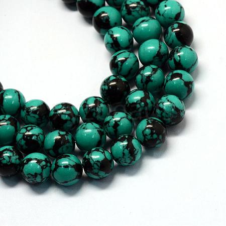 Synthetic Turquoise Gemstone Bead Strands TURQ-S280-8mm-04-1