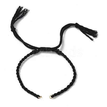 Braided Cotton Cord Bracelet Making MAK-L043-02G-09-1