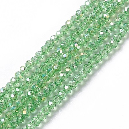 Electroplate Glass Beads Strands EGLA-R048-2mm-10-1