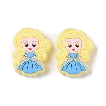 Princess Food Grade Silicone Focal Beads SIL-A008-05E-1