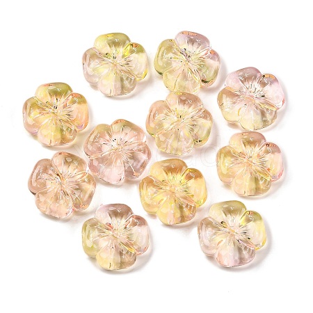 225Pcs Two Tone Transparent Acrylic Beads MACR-K359-26B-1