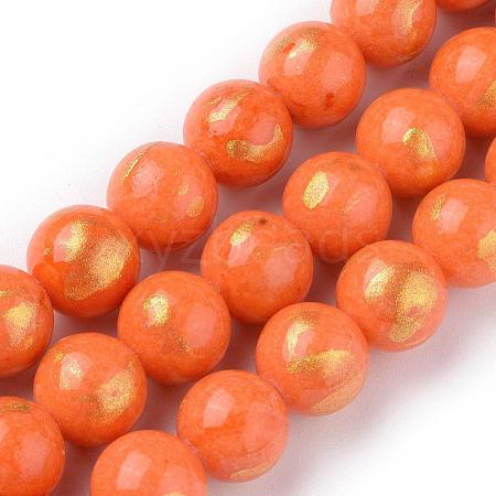 Natural Mashan Jade Beads Strands G-F670-A05-8mm-1