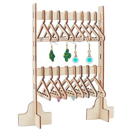   1 Set 2-Tier Wood Earrings Display Stands EDIS-PH0001-67-1