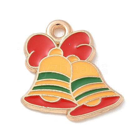 Christmas Alloy Enamel Pendants ENAM-K074-01G-06-1