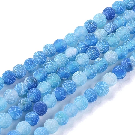 Natural Weathered Agate Beads Strands G-L534-05-6mm-1