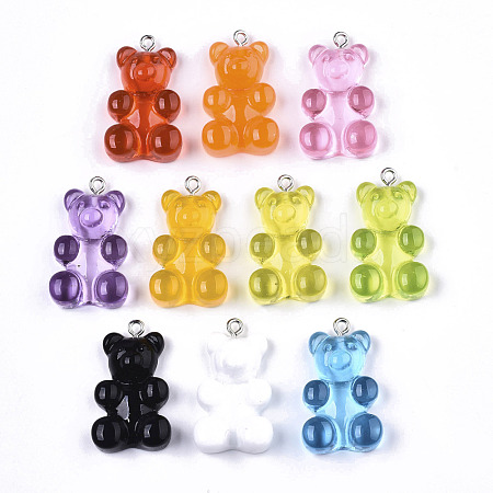 Transparent Resin Pendants X-CRES-N022-129-1