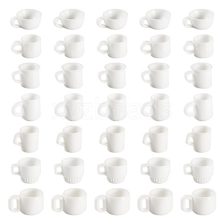 35Pcs 7 Styles Resin Cup Miniature Ornaments DOLL-TA0001-02-1