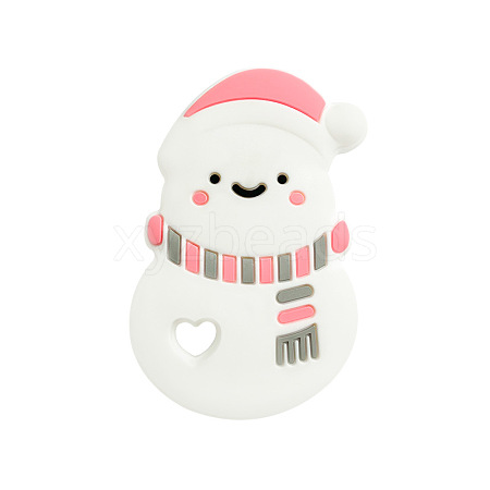 Snowman Food Grade Eco-Friendly Silicone Cabochons PW-WG07D82-02-1