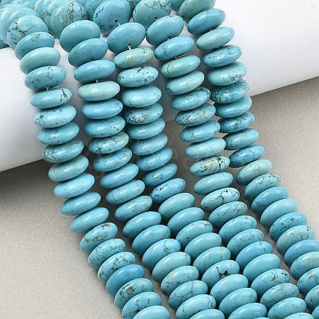 Dyed Natural Magnesite Beads Strands G-B173-A01-02-1