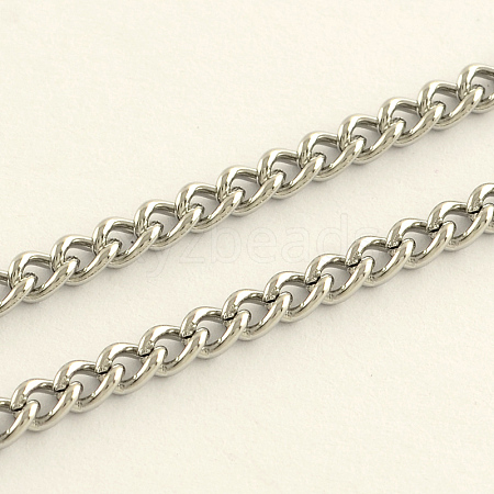 Tarnish Resistant 304 Stainless Steel Curb Chains CHS-Q001-21-1