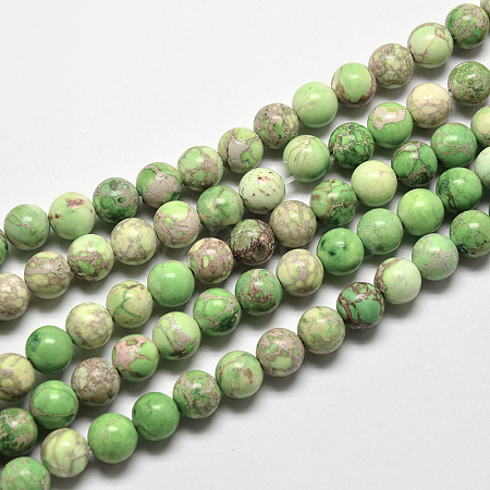 Natural Imperial Jasper Beads Strands G-I122-10mm-01-1