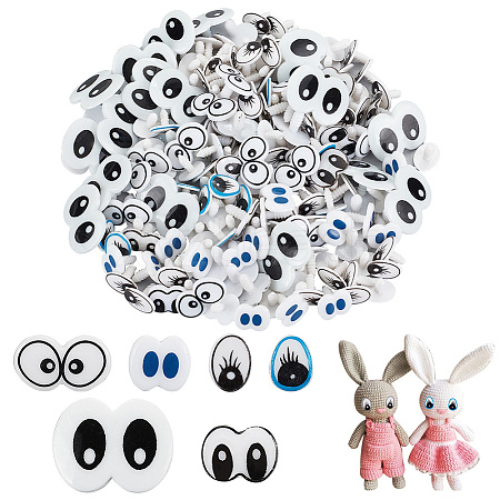 Olycraft 60Pcs 6 Style Plastic Craft Eyes KY-OC0001-24-1