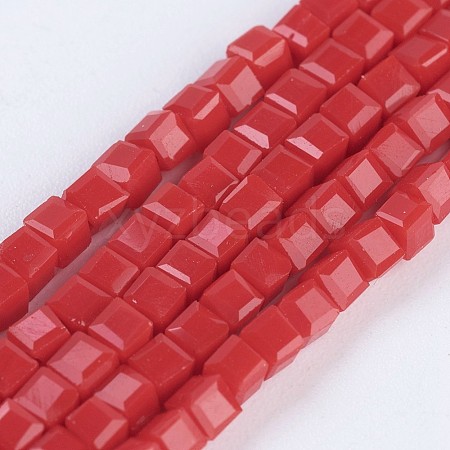 Opaque Glass Beads Strands EGLA-F121-NC01-1