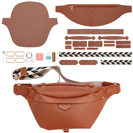 DIY PU Leather Breast Bag Making Kits DIY-WH0488-92-1