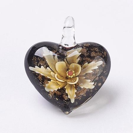 Handmade Lampwork Pendants LAMP-F009-09F-1