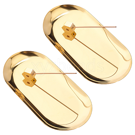 2Pcs Hexagon Brass Incense Burner Holder AJEW-ME0004-08-1