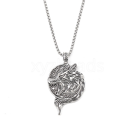 Zinc Alloy Pendant Necklaces NJEW-M211-08A-ASP-1