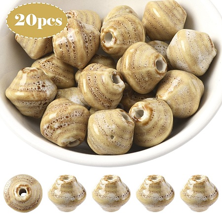 20Pcs Handmade Porcelain Beads PORC-YW0001-43F-1