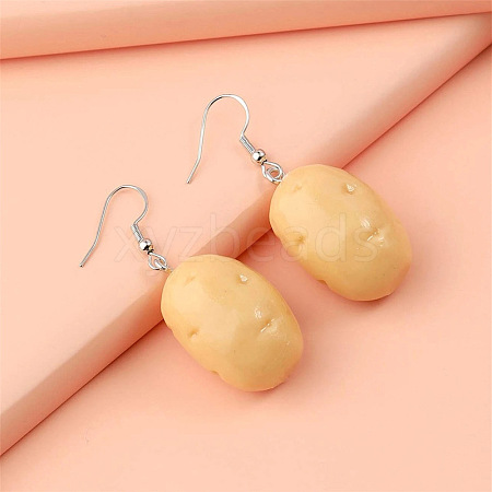 Alloy Food Model Dangle Earrings PW-WG867B3-05-1