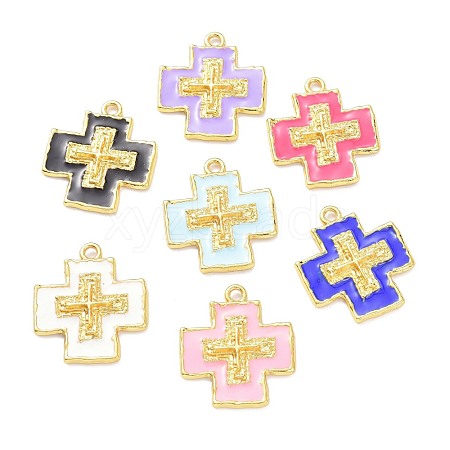 Alloy Enamel Pendants KK-P202-19G-1