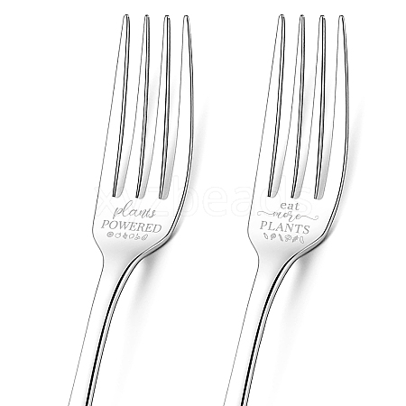 Globleland 1 Set 2Pcs 304 Stainless Steel Fork AJEW-GL0001-19-068-1