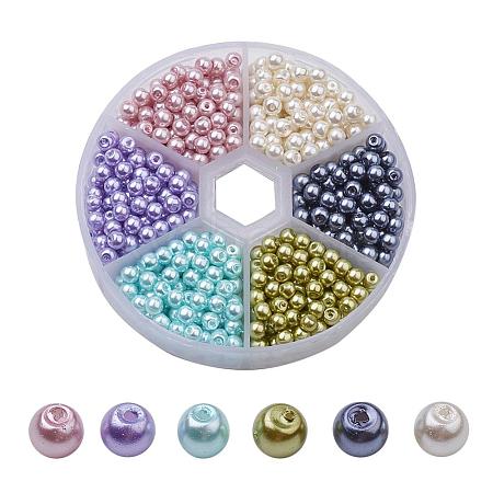 Glass Pearl Bead Sets HY-JP0003-03-1